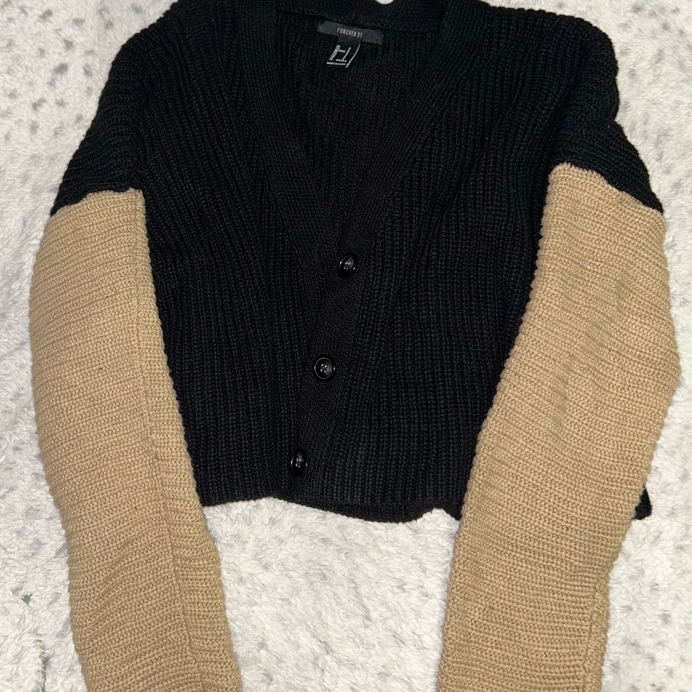 Forever 21 Black and Tan Cardigan